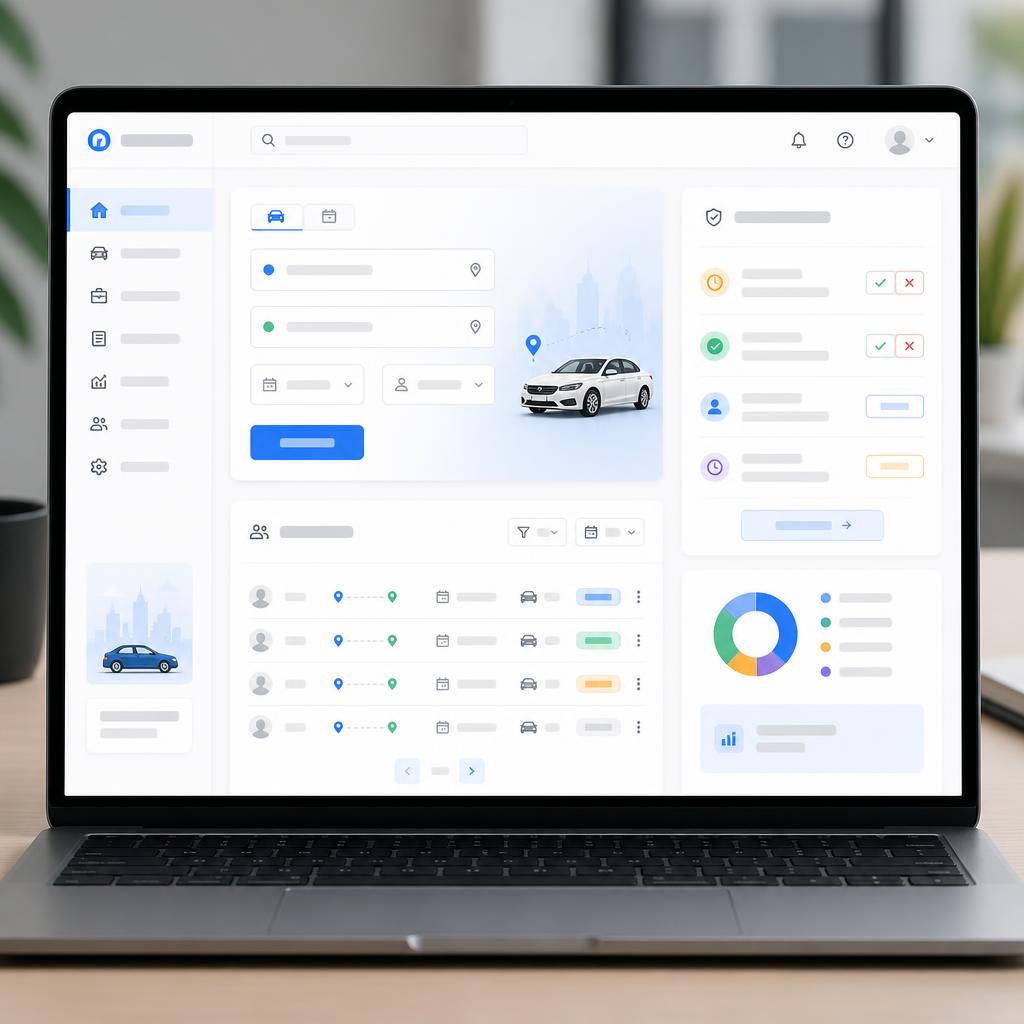 Fleetoz operations dashboard showing bookings, trips, approvals and reports